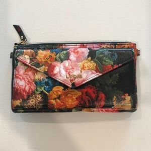 Lodis Black Floral Crossbody Purse